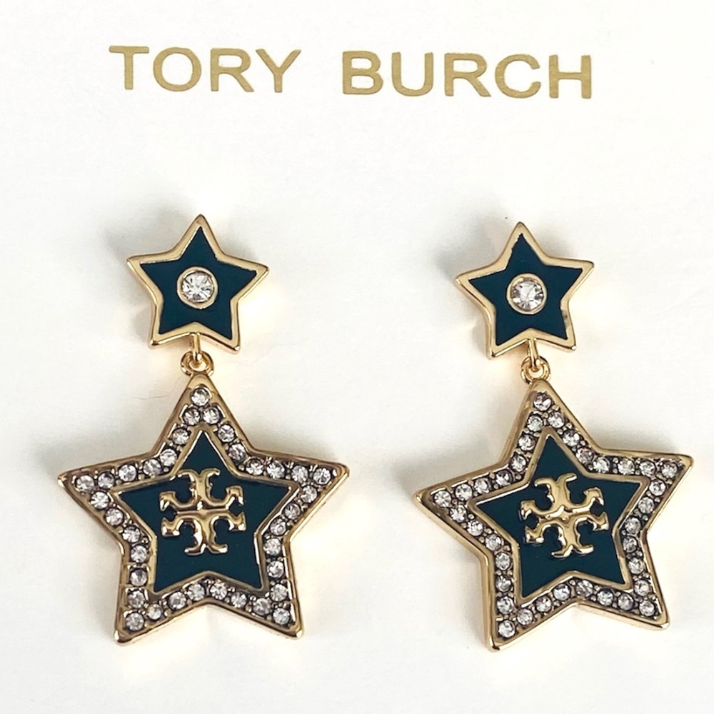 NWT Tory Burch Kira Falling Star Earrings Rtl $198